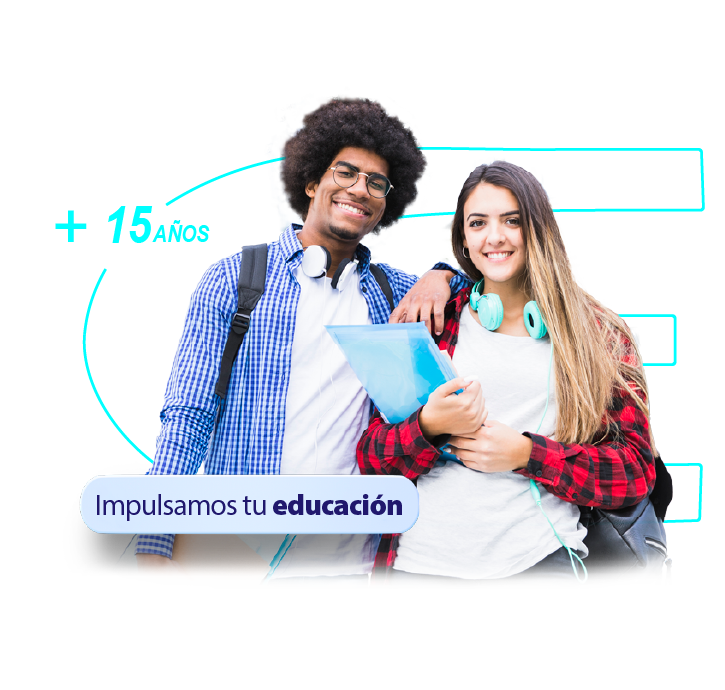 hombre y mujer estudiantes banner principal